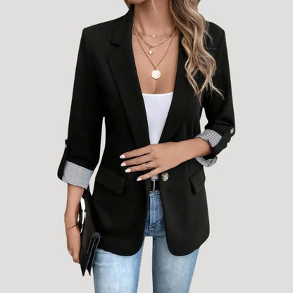 Stylish Ladies' Jacket with Rolled Up Sleeves