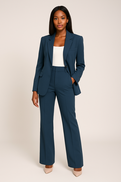 Professional Women's Suit Jacket and Pants Set