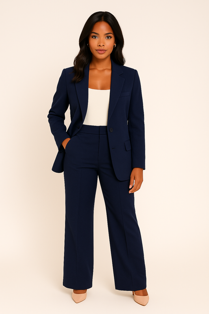 Professional Women's Suit Jacket and Pants Set
