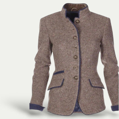 Stylish Ladies' Short Jacket with Classic Collar