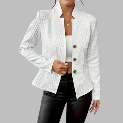Stylish Patterned Jacket for Women Everyday Wear - Vossary