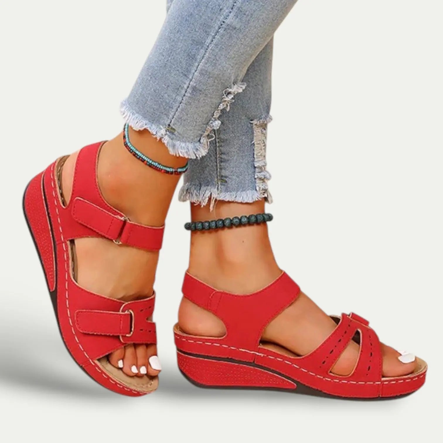 Ladies Comfortable Open Toe Summer Sandals - EasyApparels