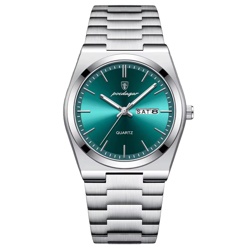Stylish Mens Leather Watch 41mm