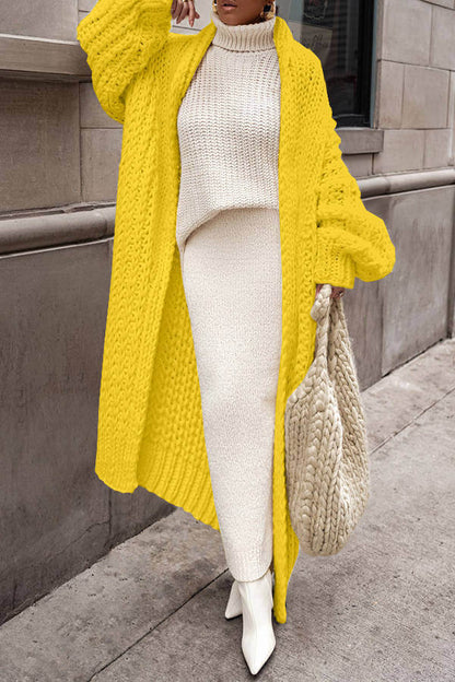 Warm Red Cable Knit Sweater Set for Ladies