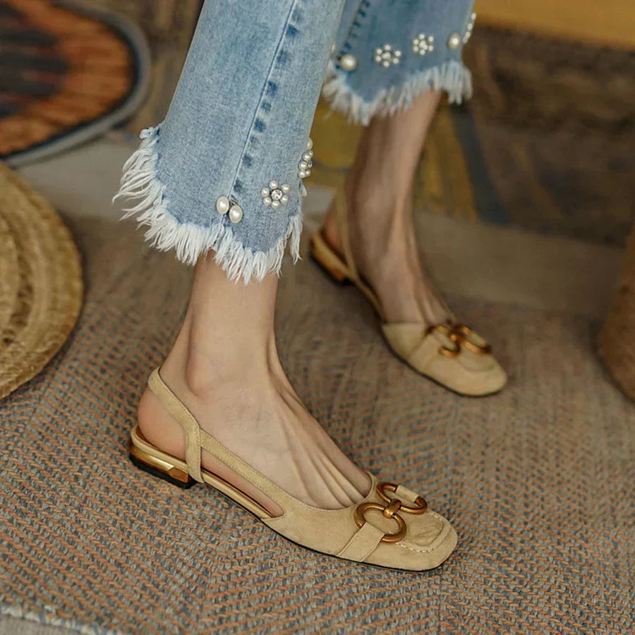 Comfortable Low Heel Slingback Shoes