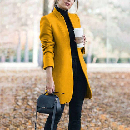 Classic Ladies Long Wool Overcoat