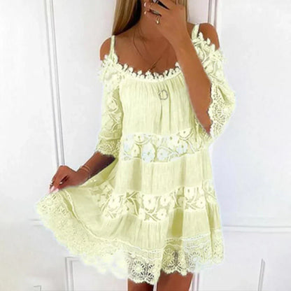 Cute Boho Sundress with Lace Details