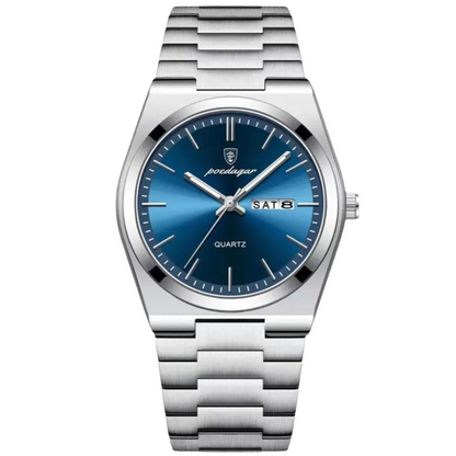 Stylish Mens Leather Watch 41mm