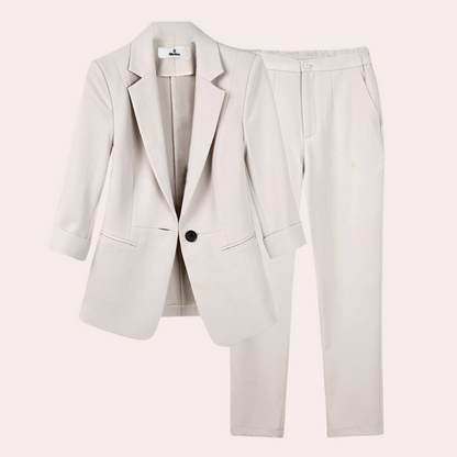 Elegant Women's Suit Jacket and Trousers