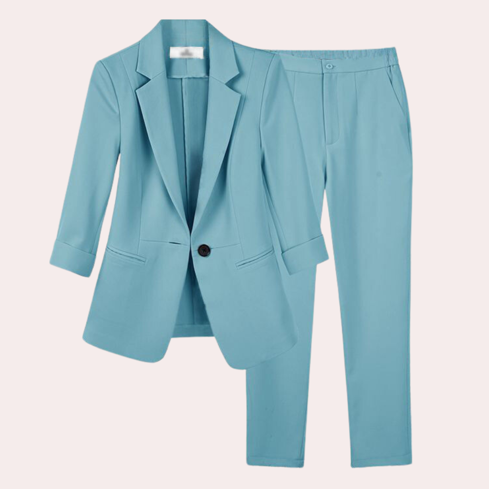 Elegant Women's Suit Jacket and Trousers