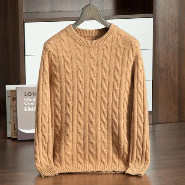 Soft Crew Neck Long Sleeve Sweater for Men