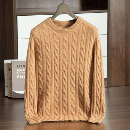 Soft Crew Neck Long Sleeve Sweater for Men