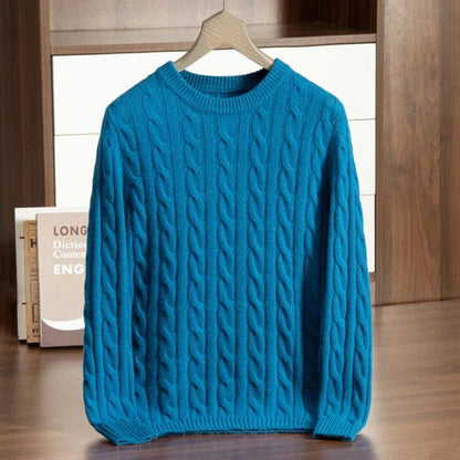 Soft Crew Neck Long Sleeve Sweater for Men