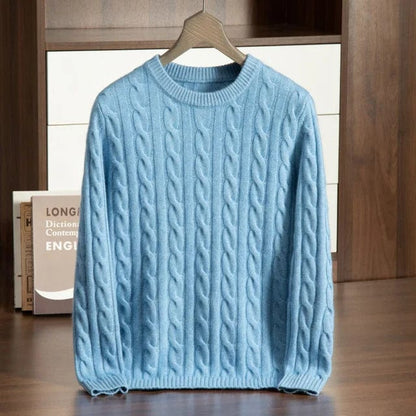 Soft Crew Neck Long Sleeve Sweater for Men