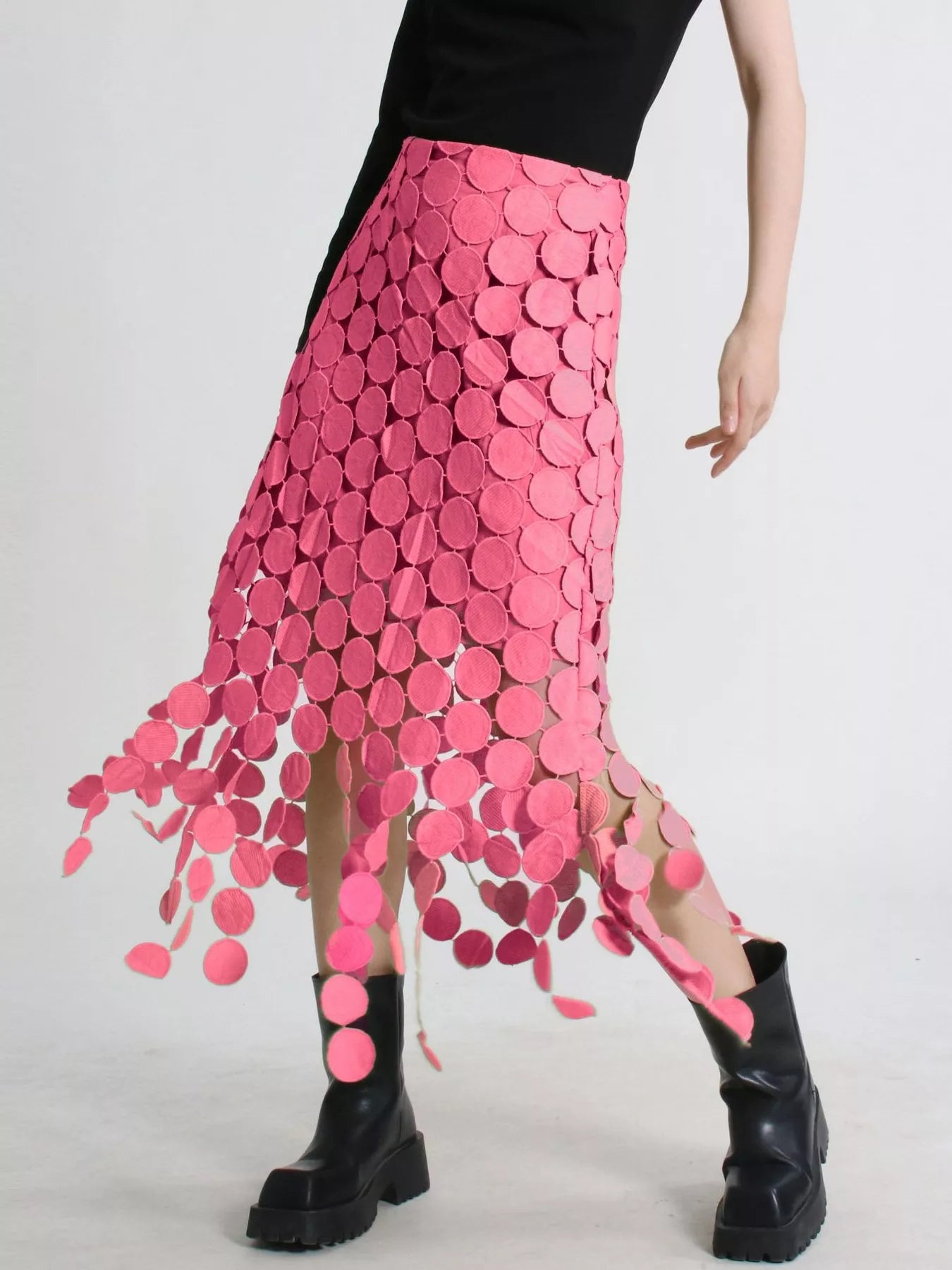 Trendy Mid Length Flared Skirt - EasyApparels