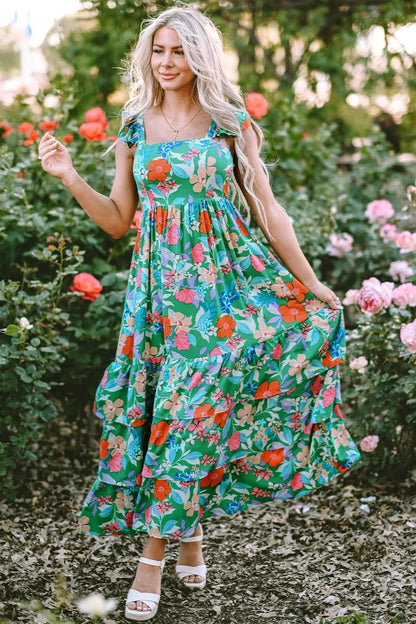 Layered Floral Tank Summer Dress - EasyApparels