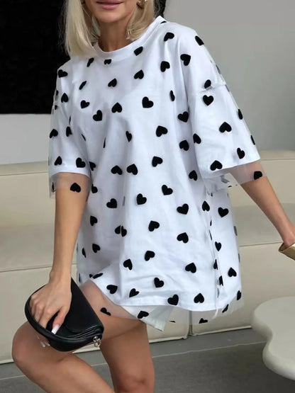 Lovely Pattern Large Tee Shirt