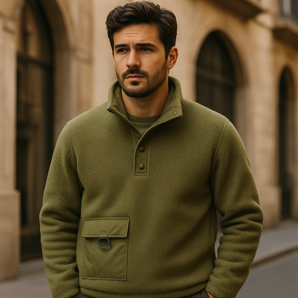 Warm Fleece Crew Neck Sweater