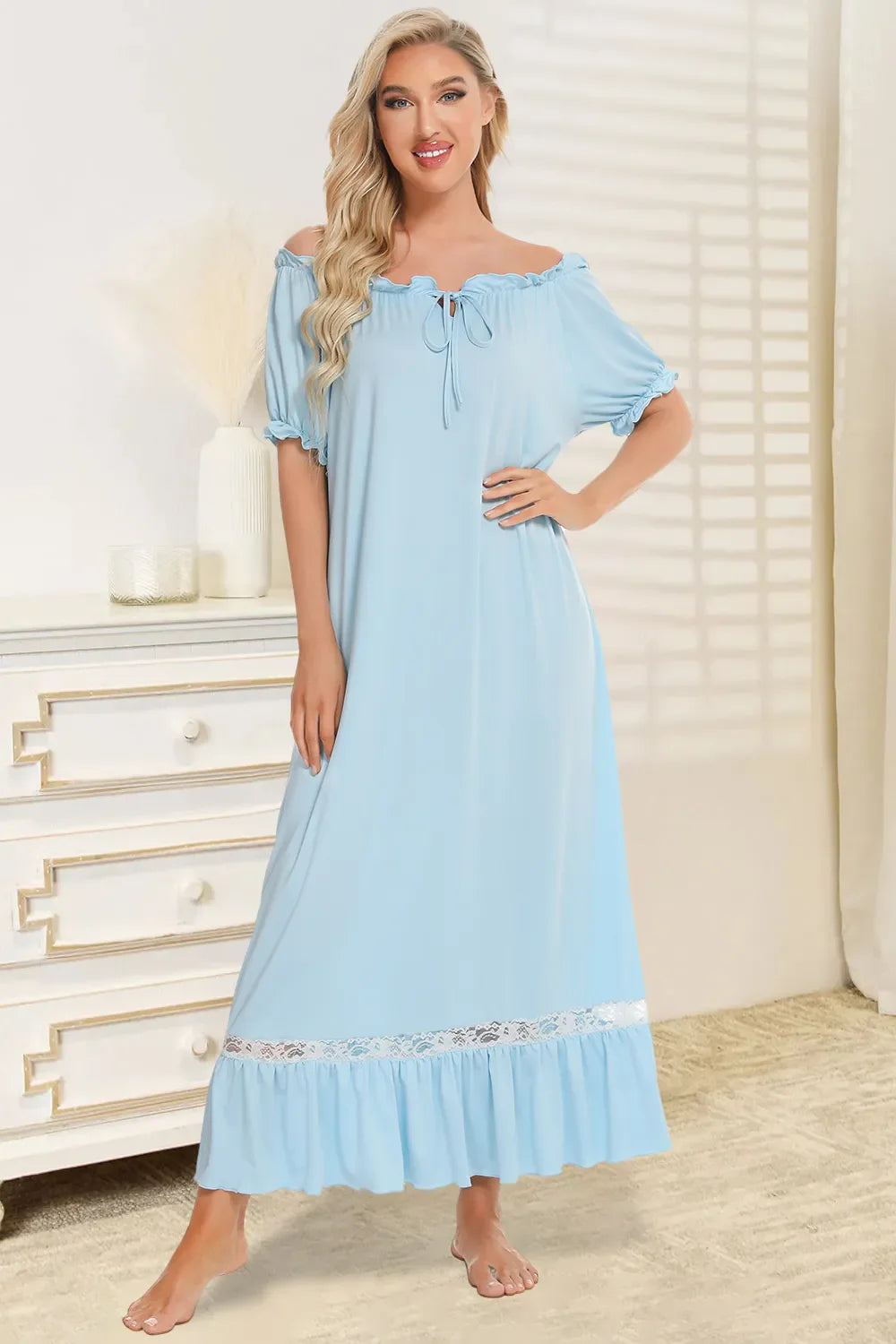 Pretty Ruffled Casual Summer Dress - EasyApparels