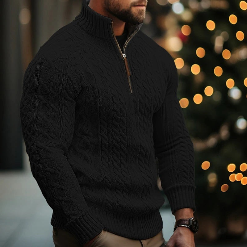 Soft Men's Cable Knit Winter Sweater