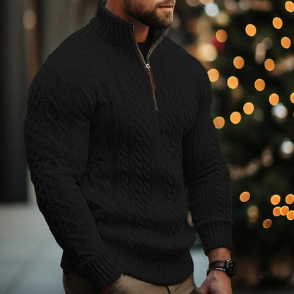 Soft Men's Cable Knit Winter Sweater