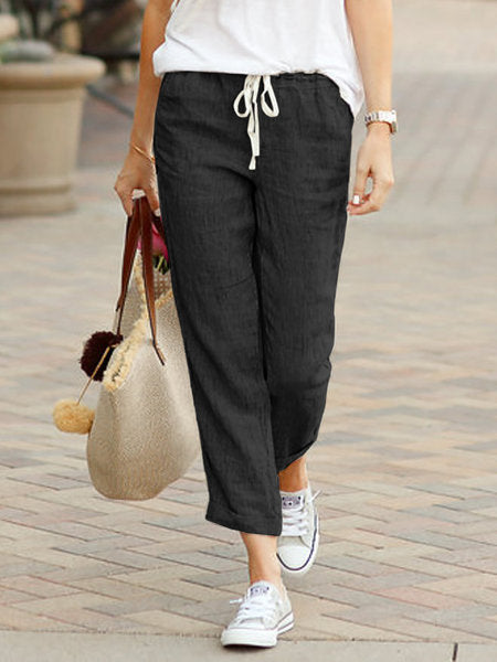 Comfortable Linen Women's Straight Leg Pants