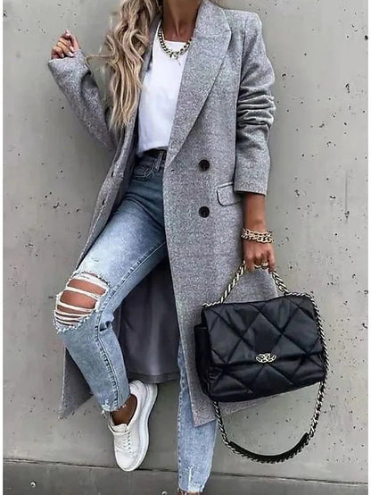 Warm Women's Wool Trench Coat