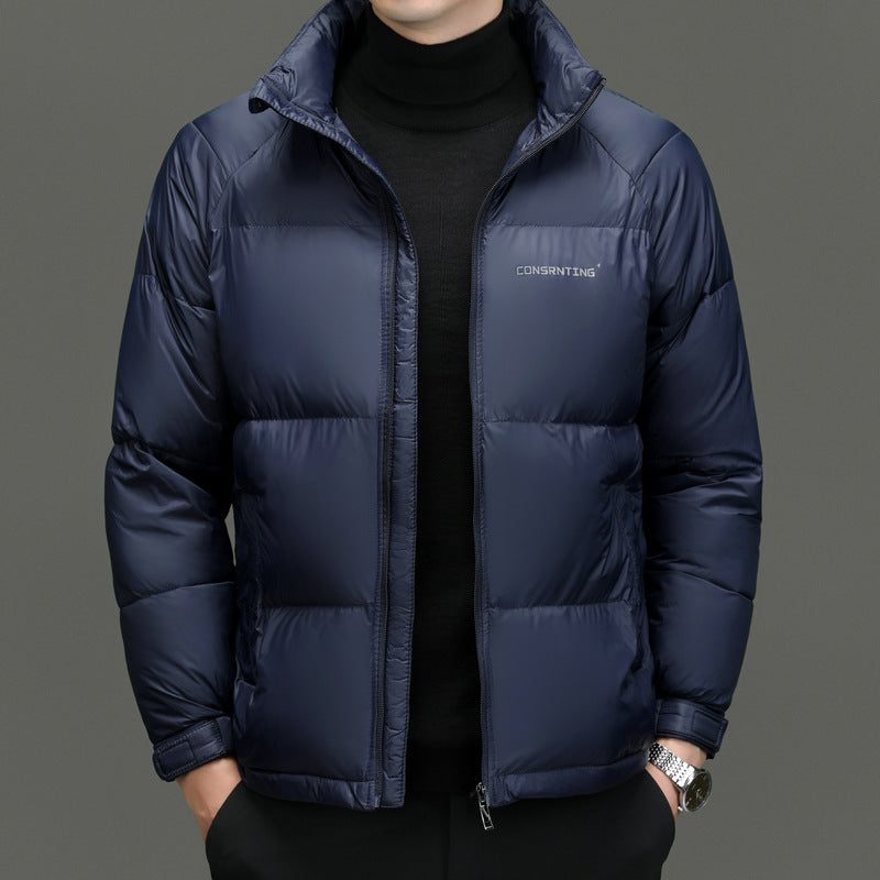 Warm Men's Down Puffer Coat - Waterproof Winter Jacket
