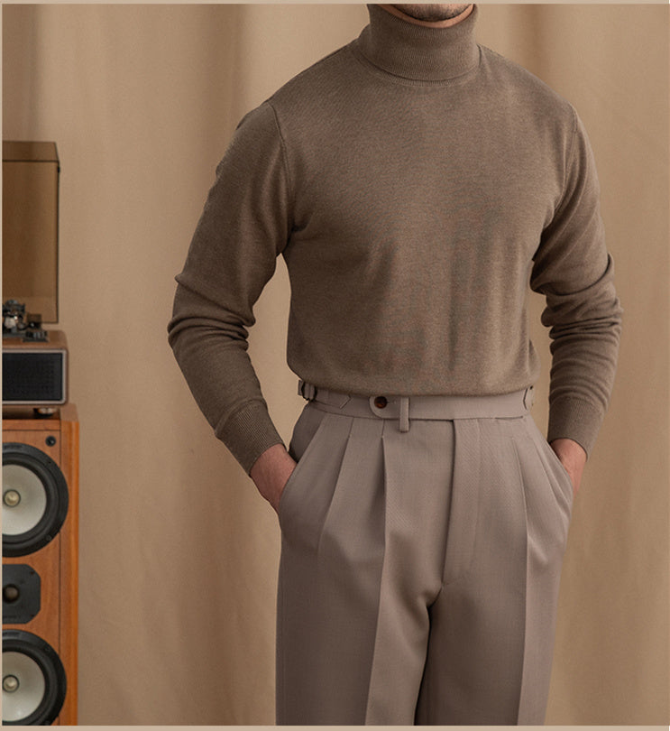 Classic Fit Mens Wool Turtleneck Sweater