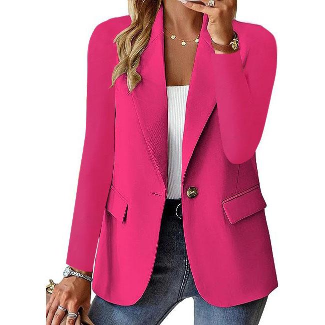 Classic Fit One Button Business Blazer