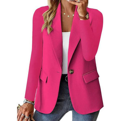 Classic Fit One Button Business Blazer