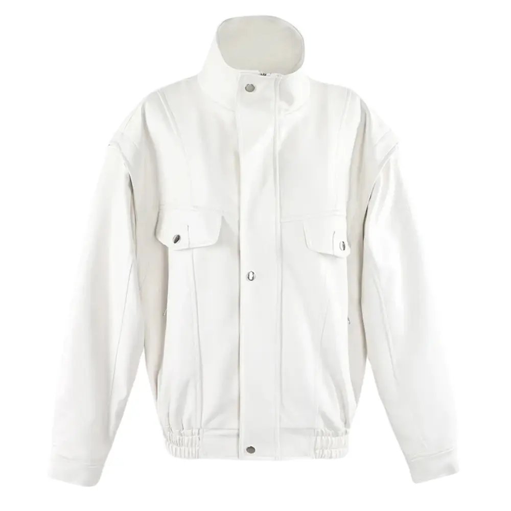 Warm Padded Faux Leather Coat
