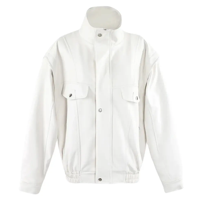 Warm Padded Faux Leather Coat