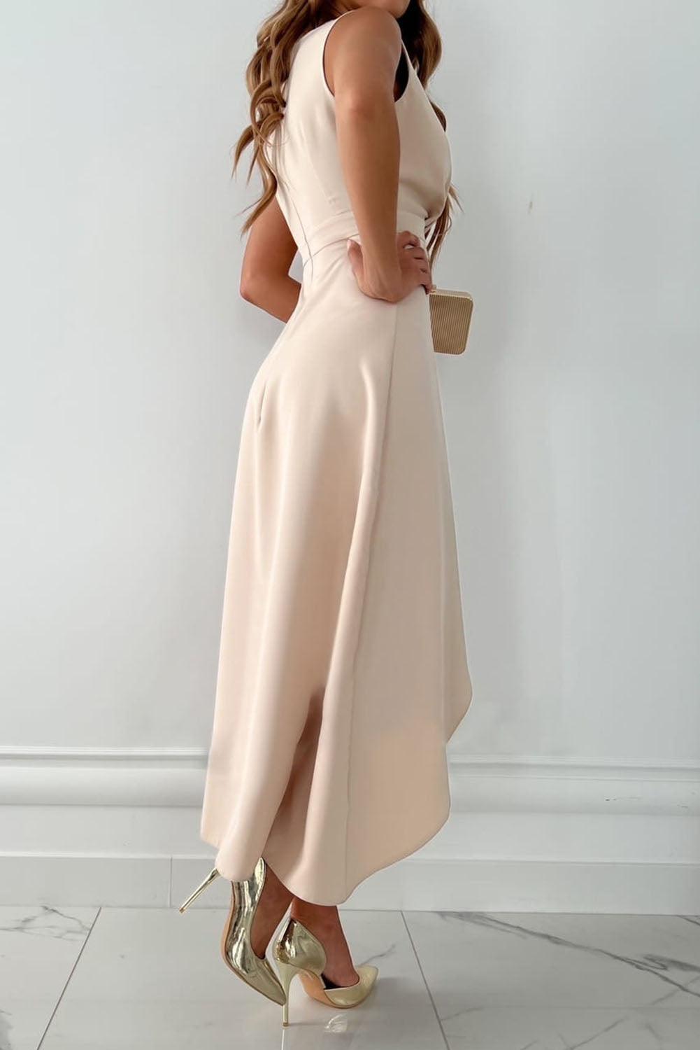 Elegant Wrap Midi Dress