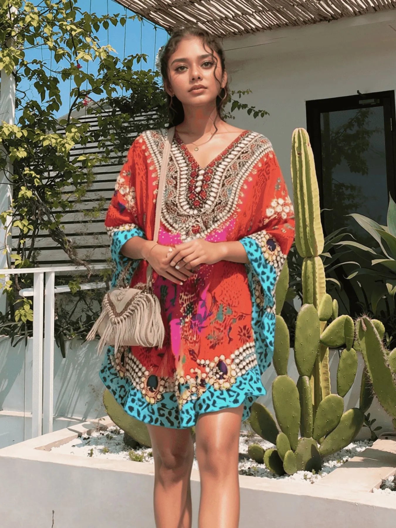 Pretty Floral Beach Cover Up - EasyApparels