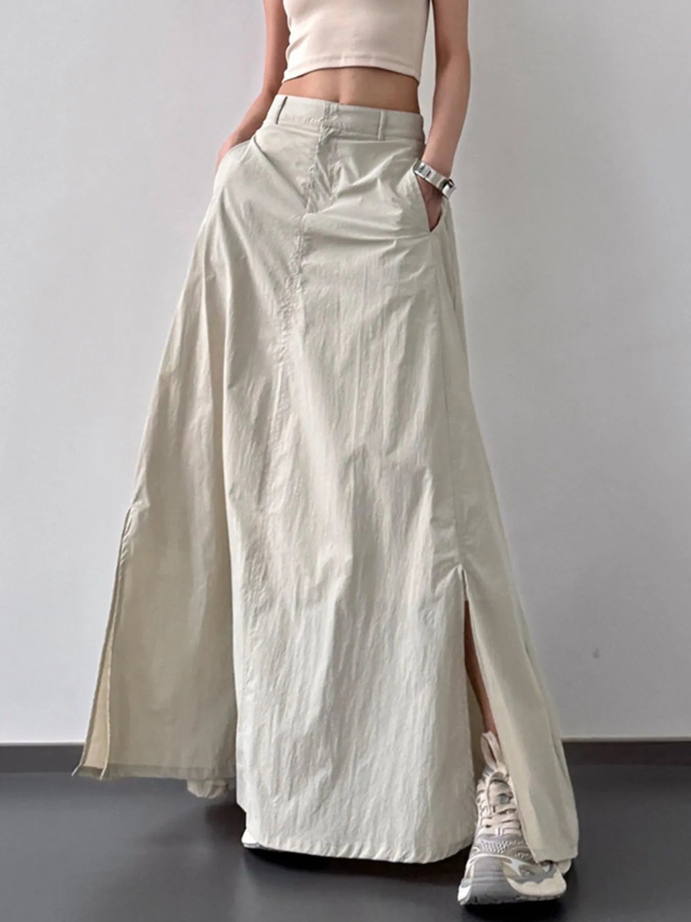 Elegant Floor Length Split Skirt - EasyApparels
