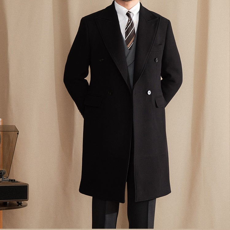 Warm Men's Thick Wool Overcoat