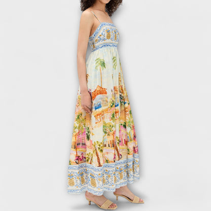 Vibrant Colorful Maxi Dress for Women Summer