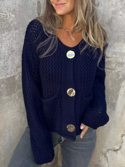 Cozy Knit Open Front Long Cardigan