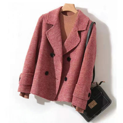 Warm Double Breasted Women's Pea Coat - EasyApparels