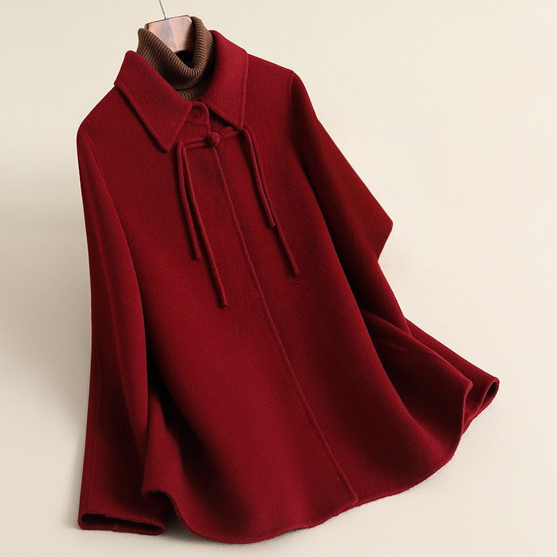 Casual Open Front Cape Coat - EasyApparels