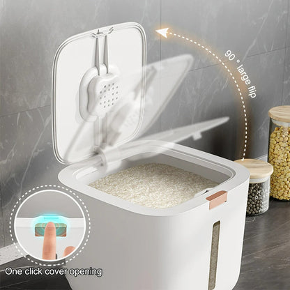 Air-tight Grain Dispenser with Lid (5–10 kg) - GranoBox-5 kg-The Livary