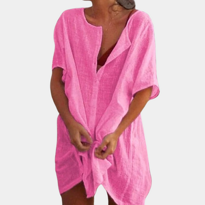 Airy Summer Dress – Isla-Pink-S-State of Style