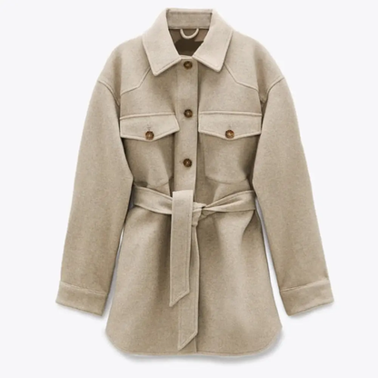 Warm Oversized Wool Wrap Coat - EasyApparels