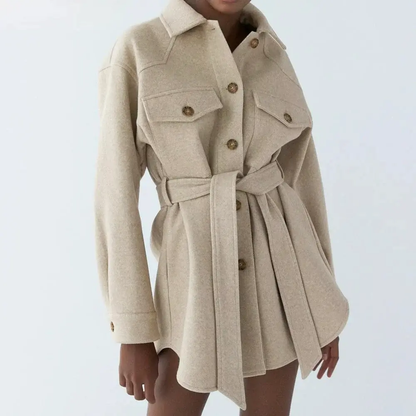 Warm Oversized Wool Wrap Coat