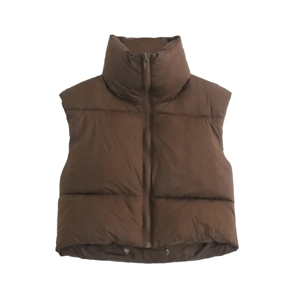 Women's Short Puffer Down Vest - EasyApparels