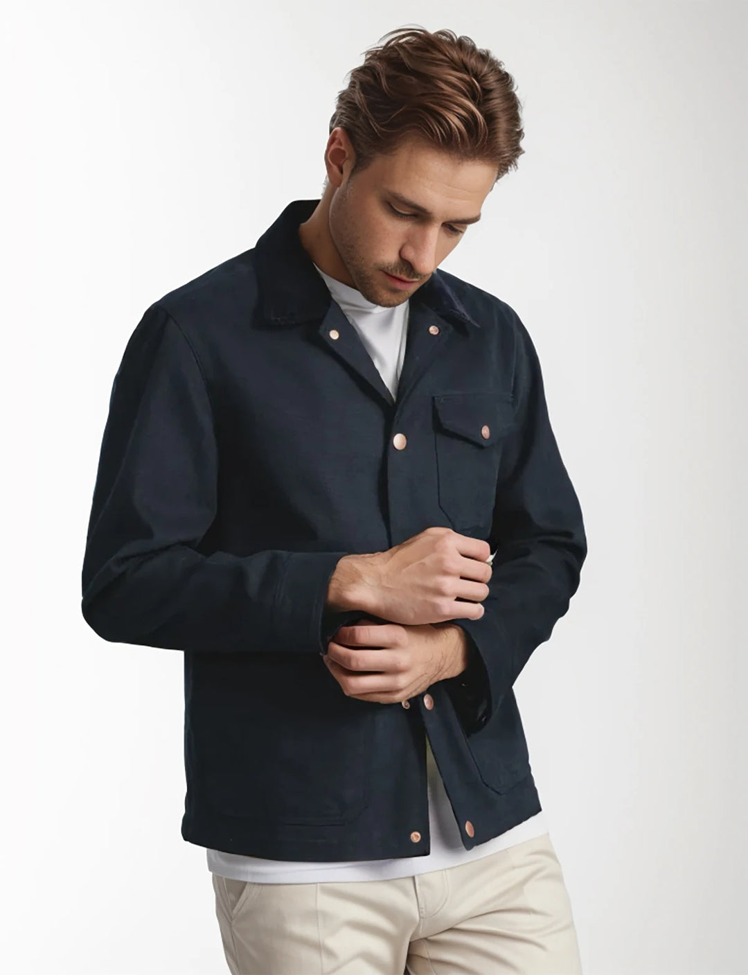 Timeless Mens Button Down Coat