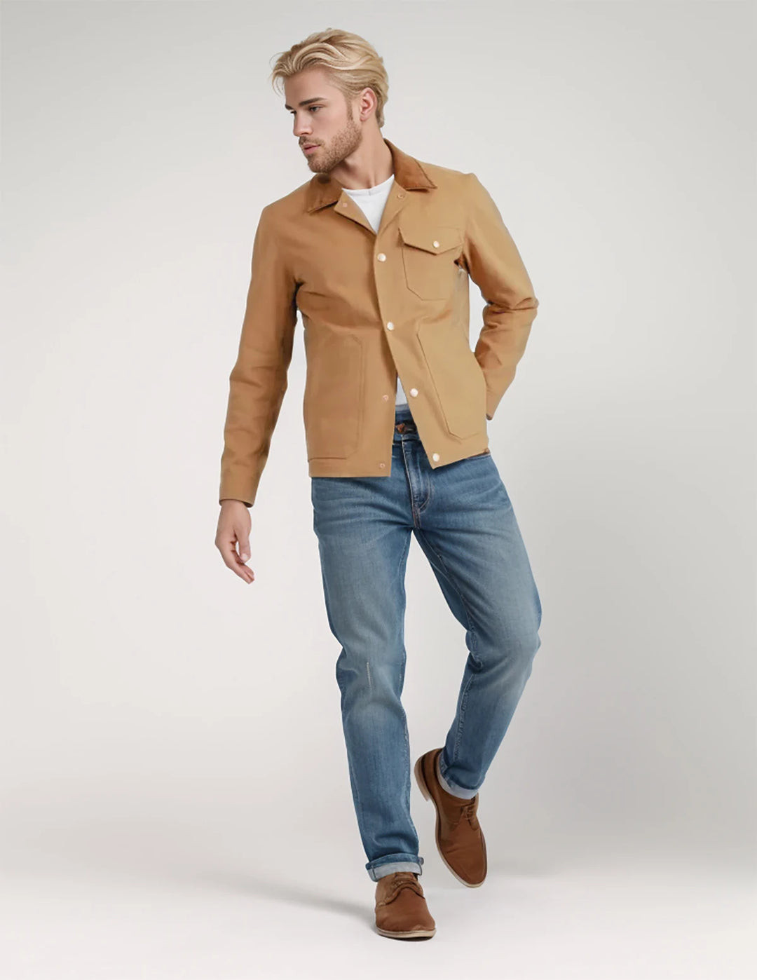 Timeless Mens Button Down Coat