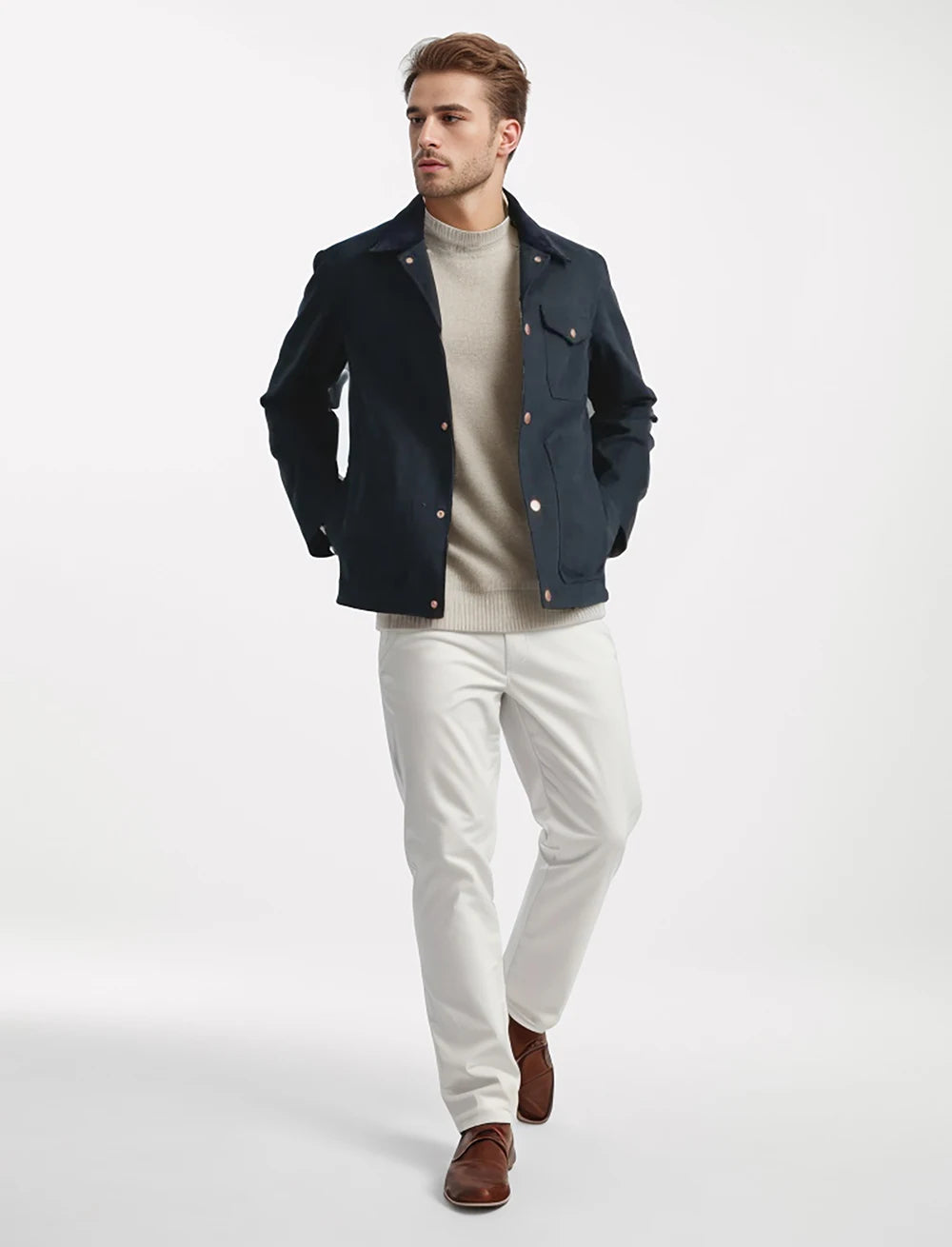 Timeless Mens Button Down Coat - EasyApparels
