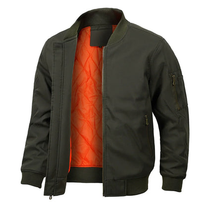 Casual Quilted Bomber Jacket - EasyApparels